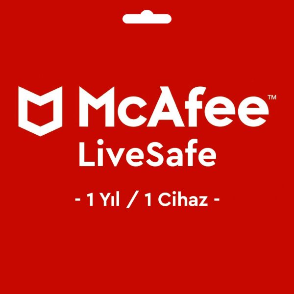 McAfee LiveSafe Key Lisans Anahtarı 1 Yıl / 1 Cihaz