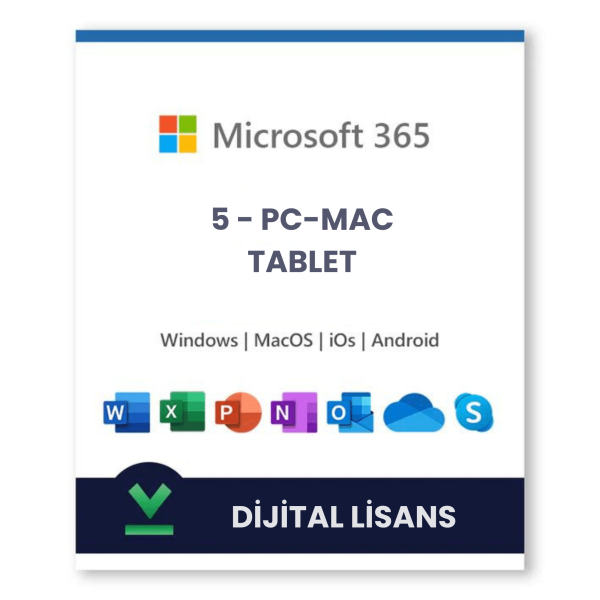 Office 365 Dijital Lisans Hesabı (5 Cihaz)