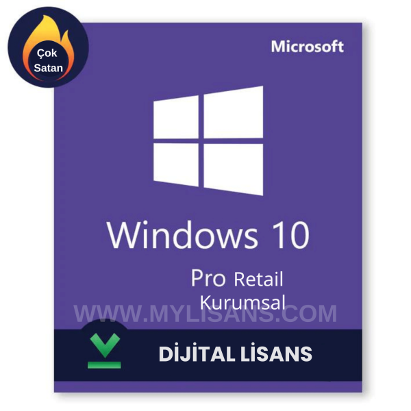 Windows 10 Pro Retail Lisans Anahtarı (Kurumsal)